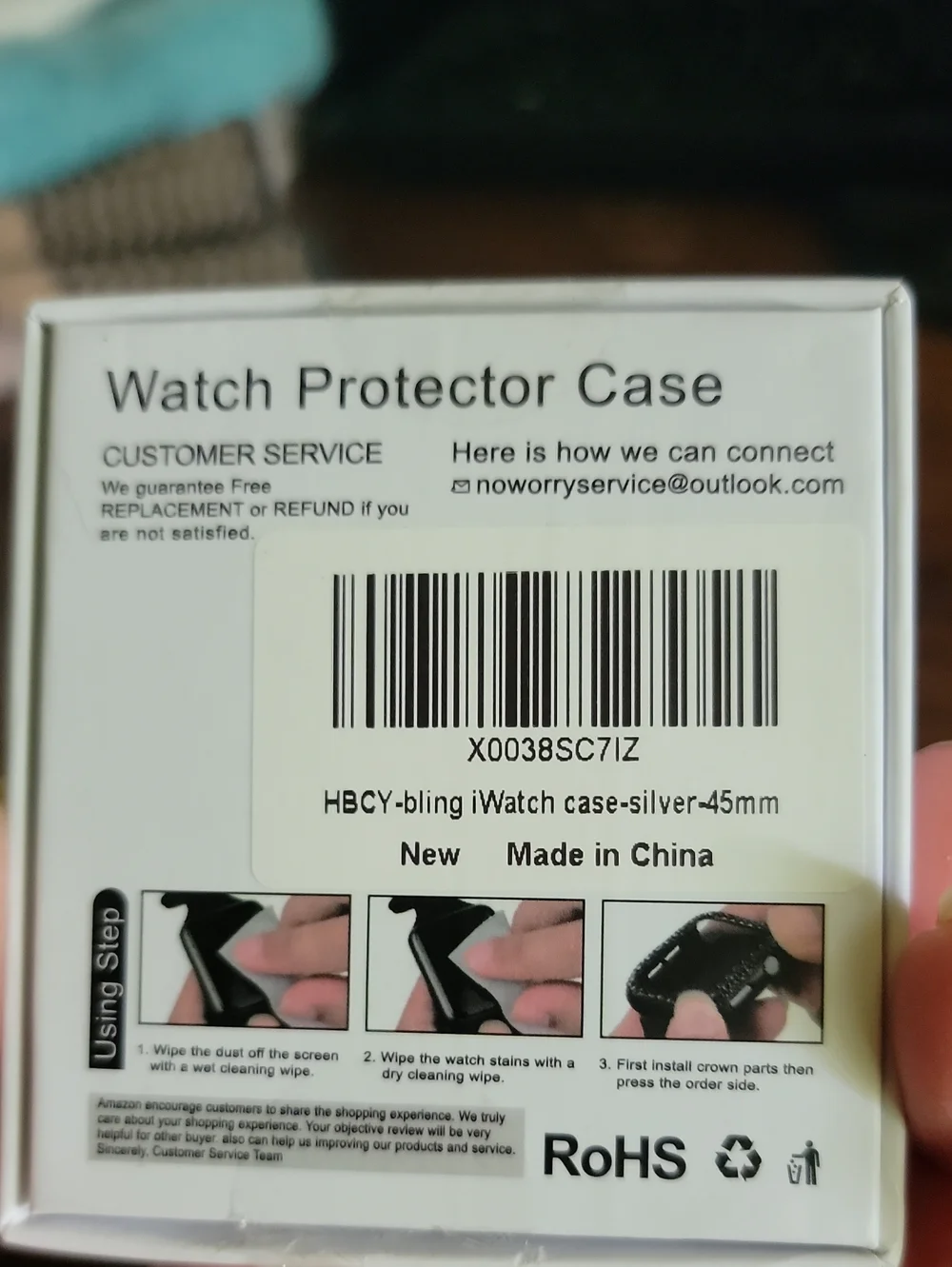 Watch Protector Case - Silver Crystal Bezel for Smartwatch